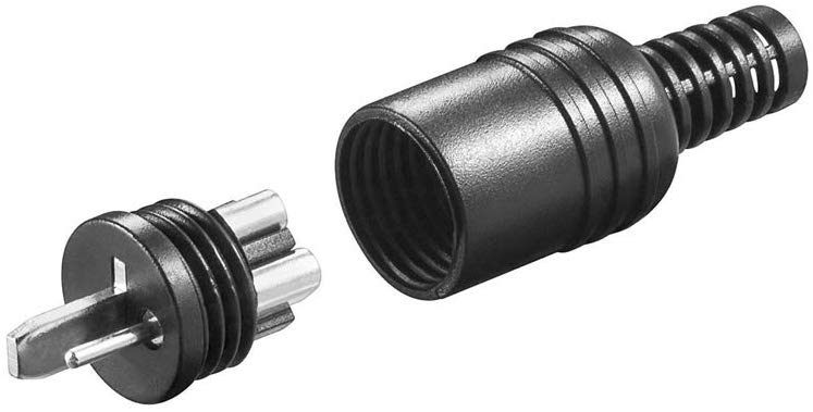 Goobay 11241 Speaker plug - with screw connection and cable protector, black - Image 2