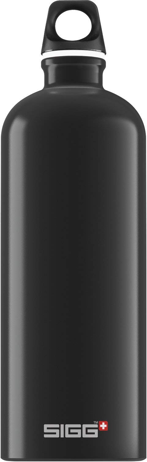 Sigg, Aluminium Water Bottle, Traveller Black, Climate Neutral Certified, Suitable For Carbonated Beverages, Leakproof