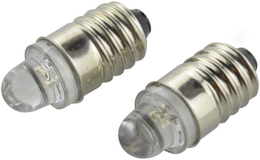 Ruiandsion 6pcs E10 LED Bulb 3V 6000K White LED Bulb for Torchlight Flashlight Torch Headlight,Non-Polarity