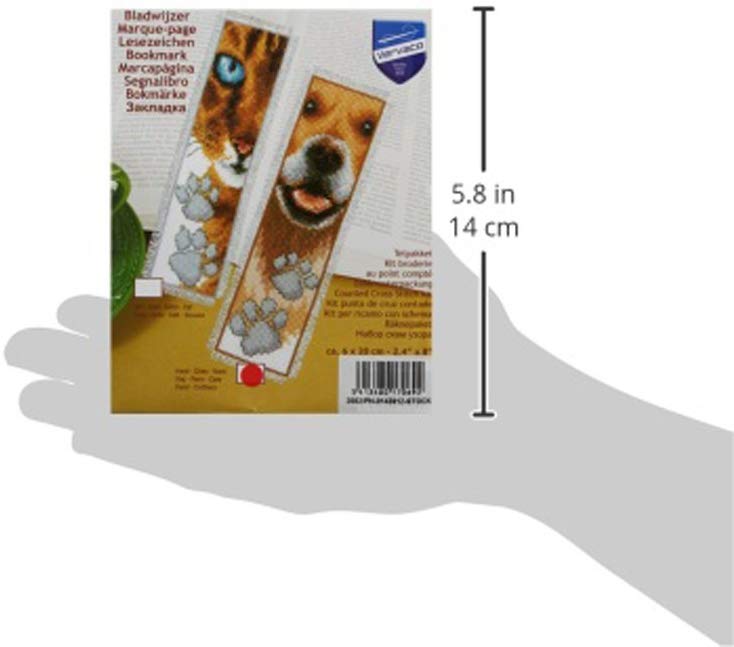 Vervaco Bookmark Dog Footprint Counted Cross Stitch Kit, Multi-Colour, 20 x 6 cm - Image 3