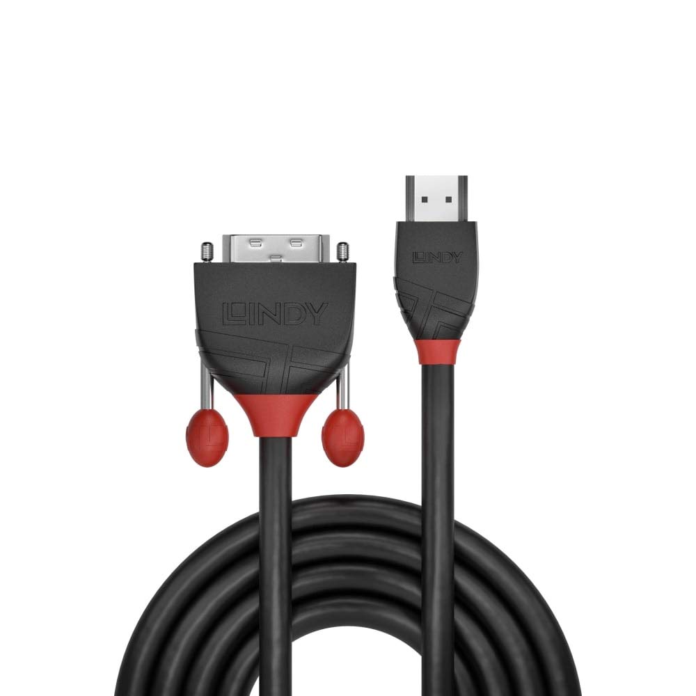 LINDY 1 m HDMI to DVI Cable - Black - Image 2