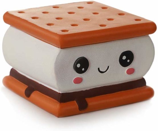 Anboor Squishies Smore Chocolate Sandwich Biscuit Jumbo Squishy Slow Rising Squeeze Toys Stress Relief Kawaii Soft Gift Collection (1 Pcs)