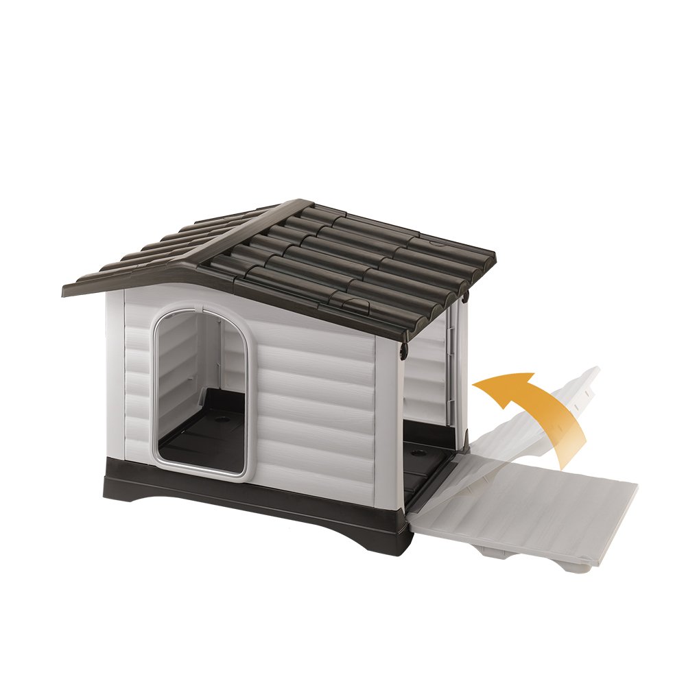 Ferplast Dog Kennel Outdoor DOGVILLA 70, Dog House, Dog Kennel, Opening Side, Draining Bottom, Insulating Base - Image 2