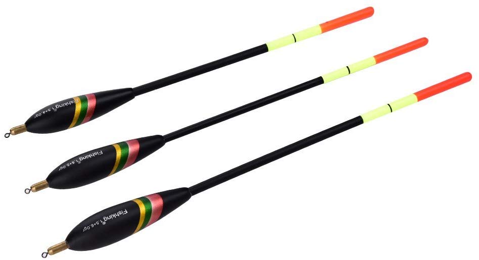 Alomejor 3Pcs Coarse Fishing Tackle Floats Set Assorted Sizes Fishing Lure Floats Bobbers Fishing Floats 1.5+6g 1.5+5g 1.5+4g