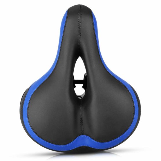 VOANZO Bike Seat Bicycle Saddle, Soft Wide Bike Saddle Bicycle Seat Cushion for MTB Road Gel Comfort Hybrid Cyclists - blue - Image 2