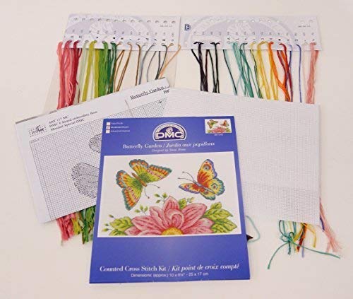 DMC "Butterfly Garden 14 Count Cross Stitch Kit, Multi-Colour, Multi Colour, 17.78x21.59x0.63 cm - Image 3