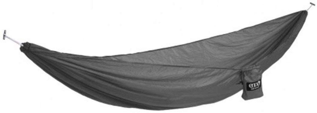 ENO Sub 6 Hammock Charcoal Dyneema Fiber Lines Lightest ENO Hammock W 164 g Lightweight Camping 30 Denier Rip Stop Nylon Technical Hammock Strong Breathable Fast Drying Super Stong Dyneema Lines