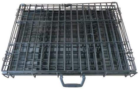 Ellie-Bo Black Standard XL 42-inch Folding 2-Door Dog Cage/Crate with Metal Tray, 107 cm L x 71 cm W x 79 cm H - Image 3