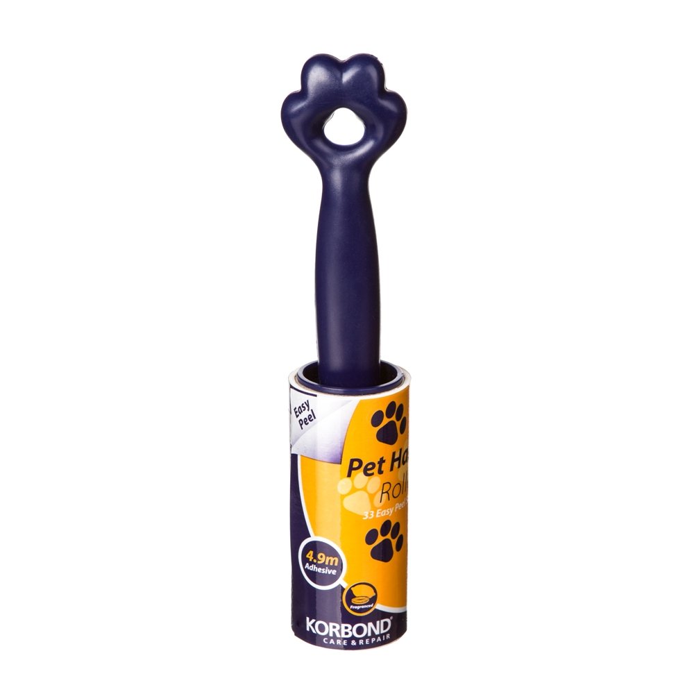 Korbond 4.9m Friendly Lint Roller-33 Sticky Citrus Scented Paper Sheets- Suitable for All Fabric Types-Removes Pet Hair from Any Surface and Clothes-No Residue