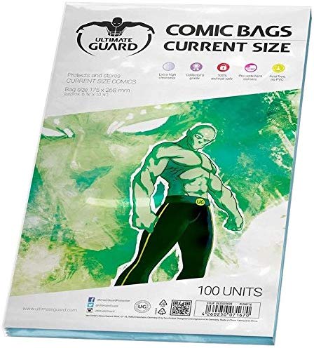 Comic Bags (Current Size, Pack of 100), Clear, Medium