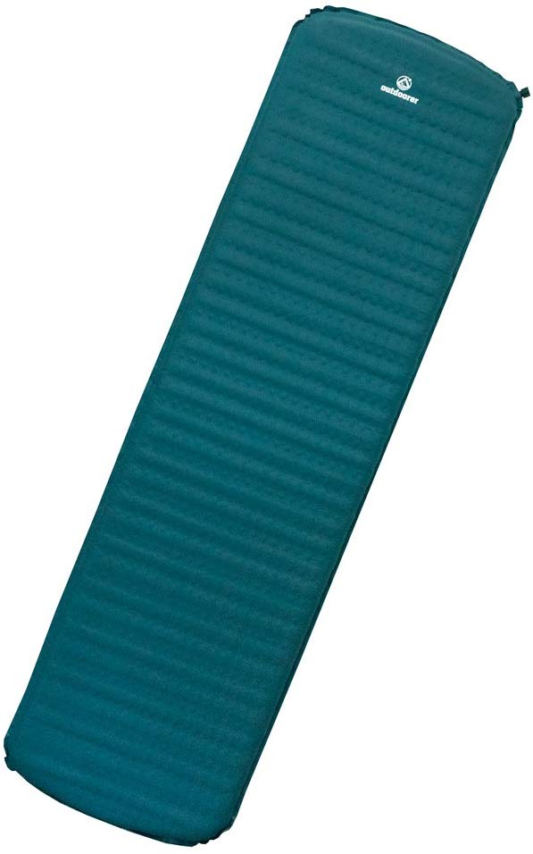 Outdoorer Trek Bed 2, ultra-light, 5cm self-inflating sleeping pad, small pack size, Grün