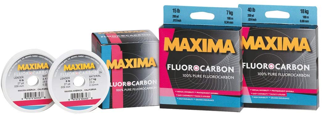 Maxima 1 SHT FLUOROCARBON 12LB One Shot Flourocarbon, Clear, 25m, Transparent