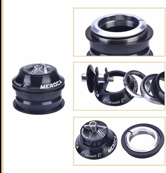 Bike Headset Set 44mm Aluminium Alloy Bearing Headset MTB Mountain Bike Road Bicycle Head Tube Accessories(Black) - Image 4