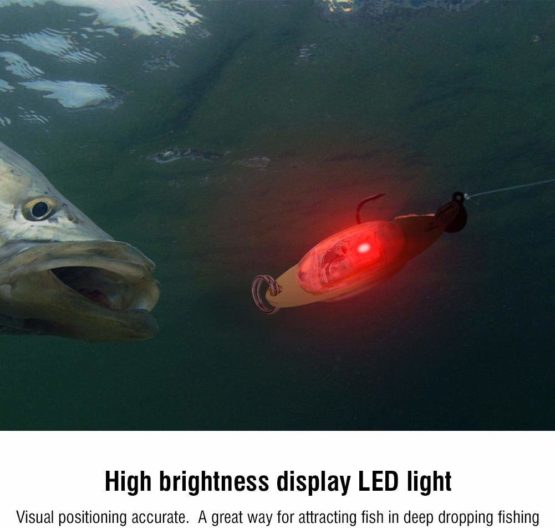 Fishing Lure Light LED Deep Drop Underwater Eye Fish Attractor Lure Light Flashing Lamp For Fishing(Red) - Image 3