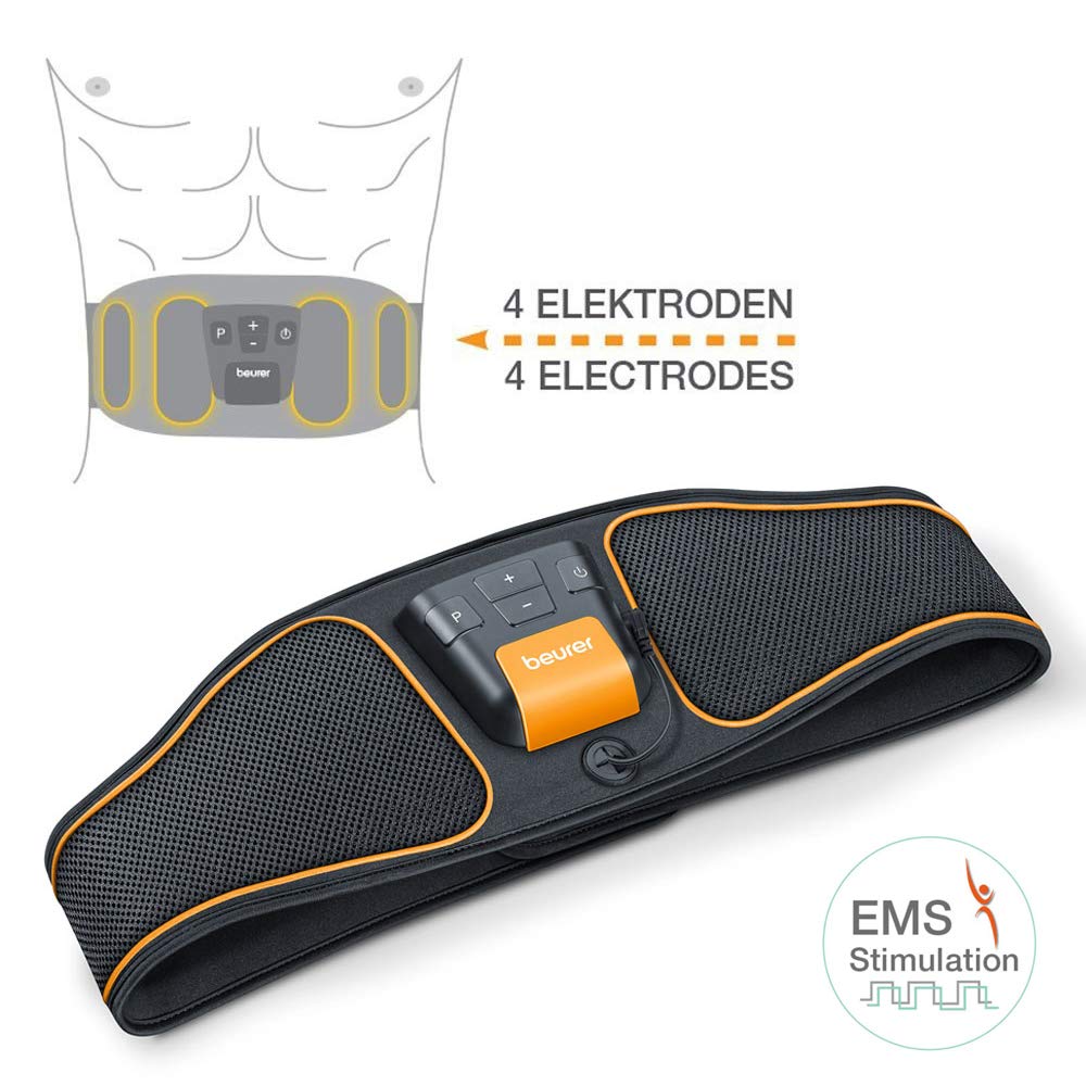 Beurer EM37 Abdominal Muscle Toning Belt, Orange - Image 2