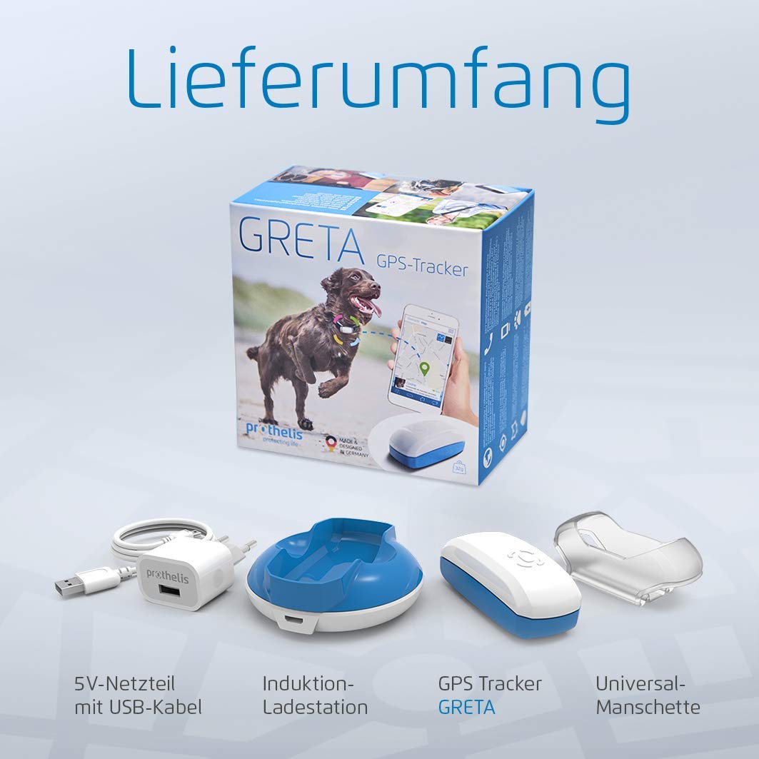 Prothelis Greta GPS tracker for locating dogs, people, suitcases