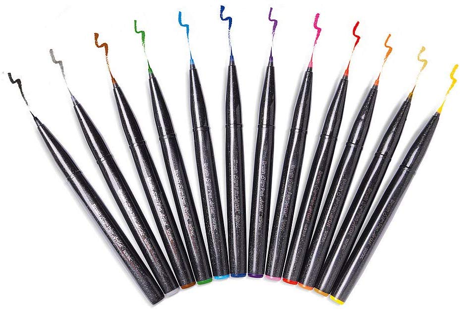 Pentel SESF30C Brush Sign Pen Artist, Extra Fine Brush Tip, Pink (Single Pen) - Image 2