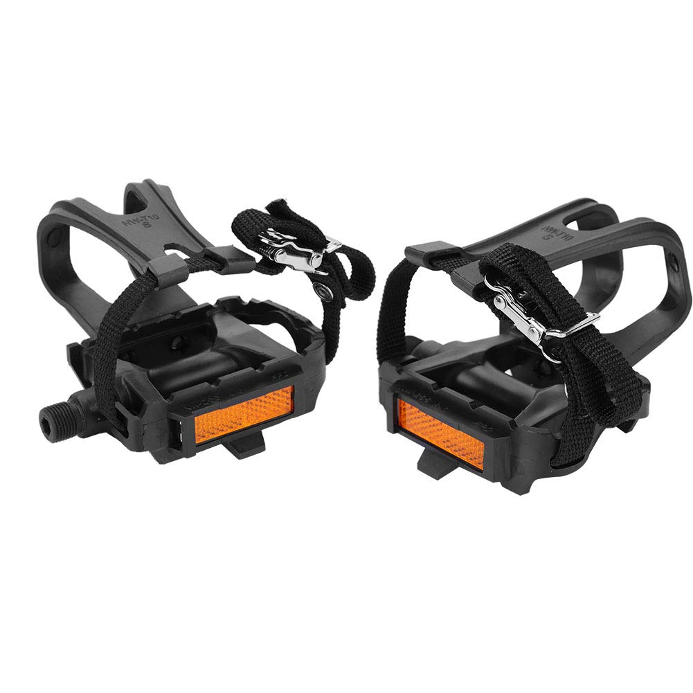 Nylon Cycling Pedals with Integrated Toe Clips and Cages, As Pictures Show, Approx. 112 * 79mm / 4.4 * 3.1inch