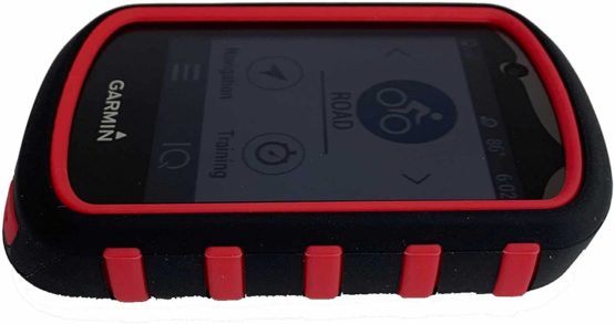 TUFF LUV Silicone Twin Dual Layer Double Protective Skin Case Compatible With Garmin Edge 830 - Black/Red - Image 4