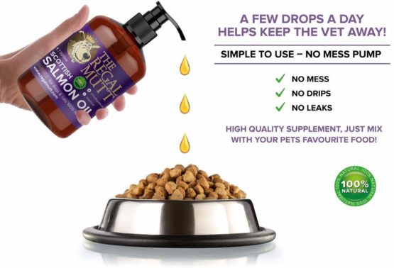 The Regal Mutt Scottish Salmon Oil For Dogs, Cats, Horses, Ferrets & Pets - 100% Pure Premium Food Grade - Natural Omega 3, 6 & 9 Supplement - Promotes Coat, Skin, Joint and Brain Health (1000 ml) - Image 4