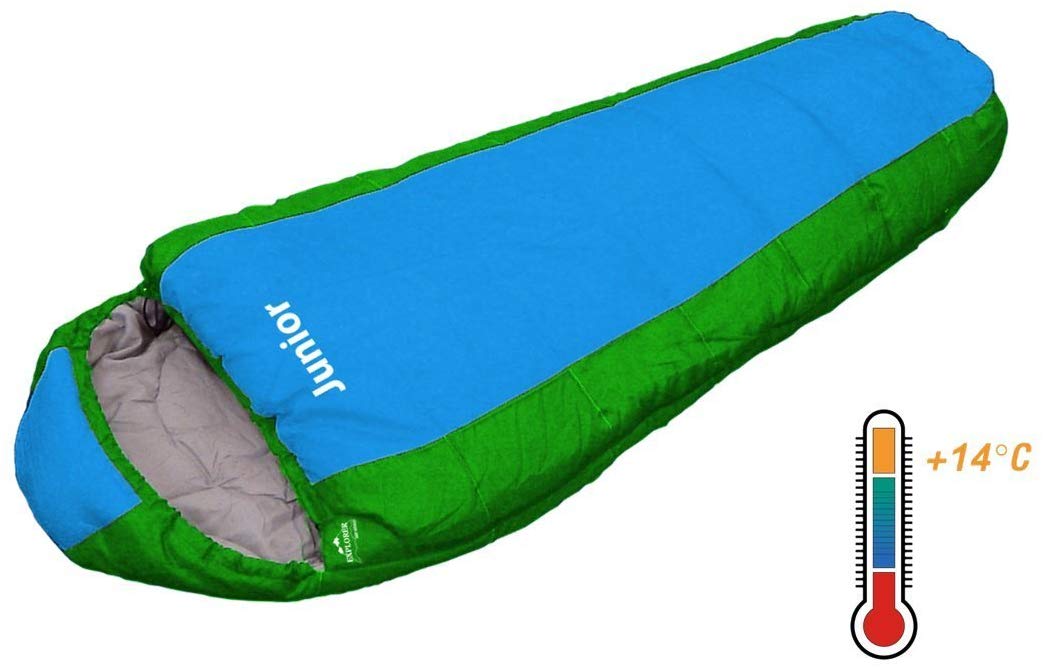 Explorer Junior 4630 Children's Mummy Sleeping Bag 170 x 70 x 50 cm Blue / Green, Multi-Coloured - Blue / Green