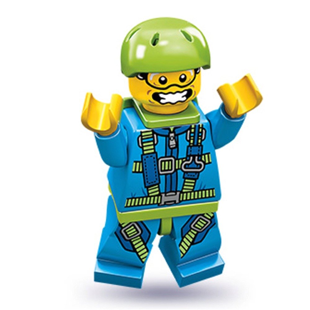 Skydiver 71001 Series 10 LEGO® Minifigures, Blue, Green, Medium