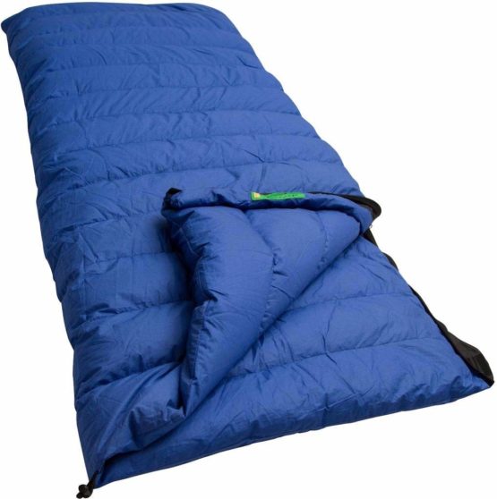 Lowland Outdoor® Companion CC Extra Wide Down Sleeping Bag, Blue, 220 x 100 cm