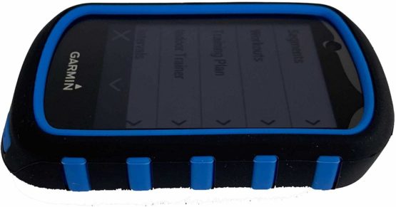 TUFF LUV Silicone Twin Dual Layer Double Protective Skin Case Compatible With Garmin Edge 830 - Black/Blue - Image 4