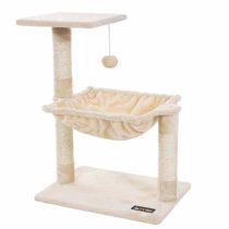 FEANDREA Cats Climb Tree Steady Cat Tree with Plush and Soft Hammock PCT82M