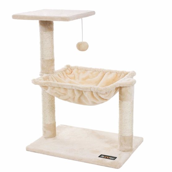 FEANDREA Cats Climb Tree Steady Cat Tree with Plush and Soft Hammock PCT82M