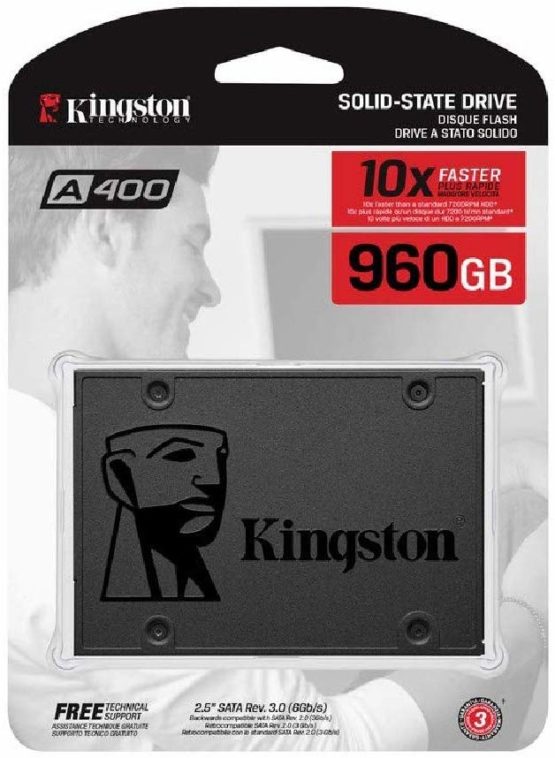 Kingston A400 SSD Internal Solid State Drive 2.5" SATA Rev 3.0, 960GB - SA400S37/960G - Image 3