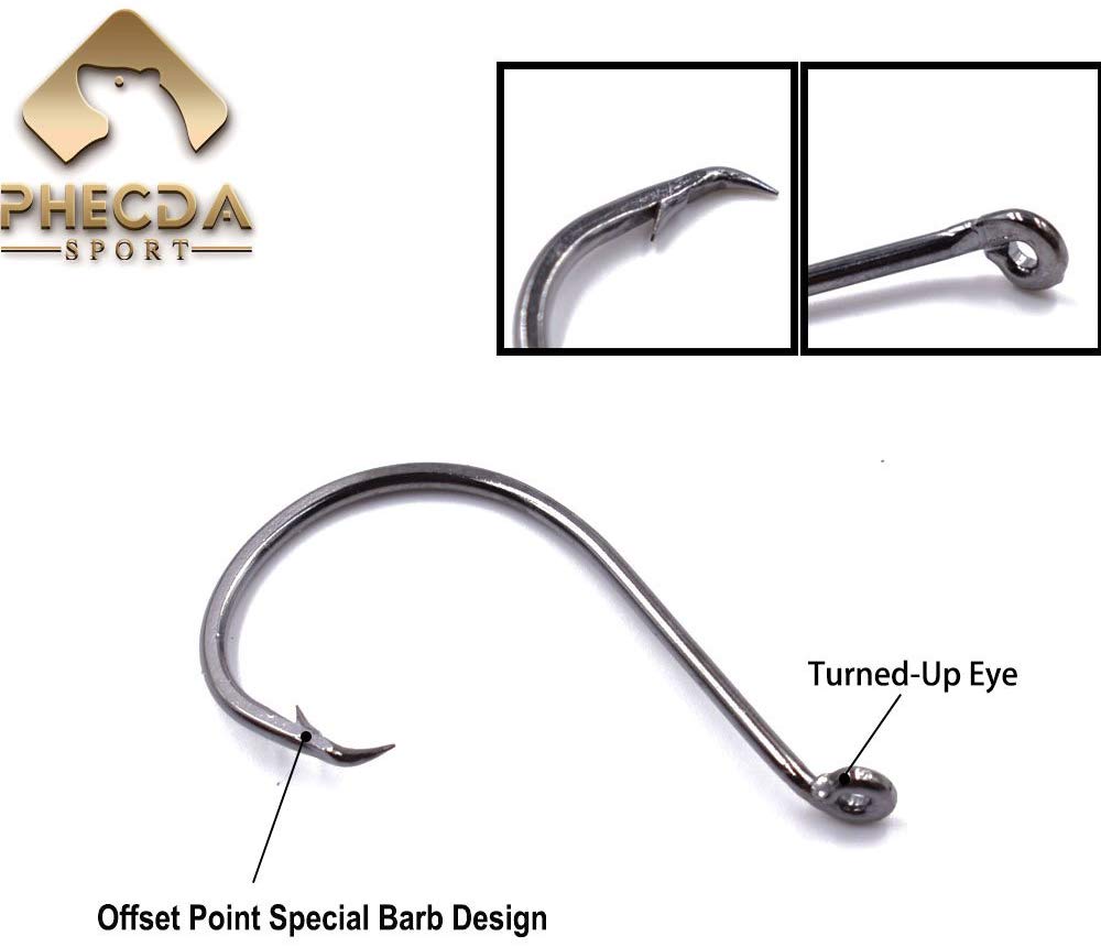 150pcs/Box Octopus Fishing Hooks Set Barbed Sport Circle Hooks Sea Fishing Terminal Tackle Hooks Size 1/0~6/0 (150pcs/box 7384 sport circle hooks) - Image 3