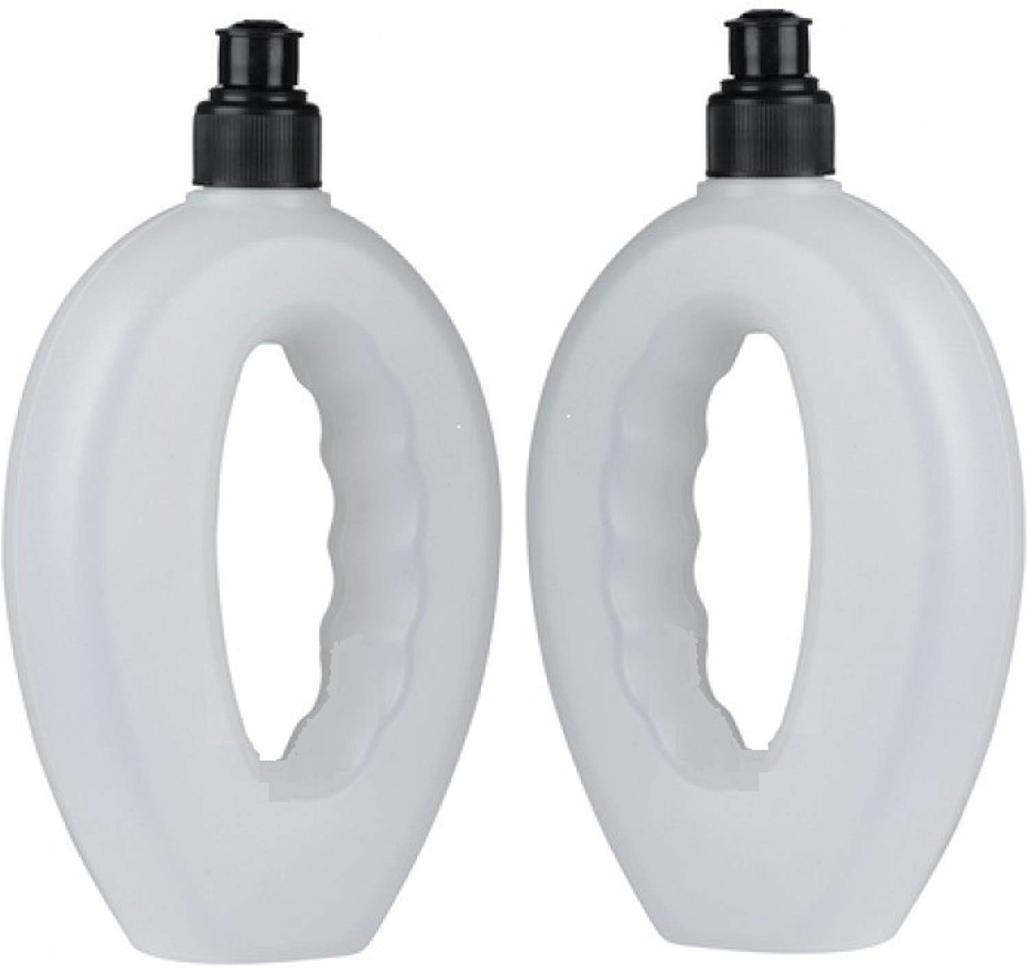 UMKY 2 Runners/Running Fist 500ML Water Bottle Jogging Training Sports Water Bottle, White