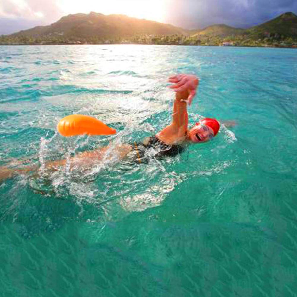WholeFire 20L Swim Buoy Waterproof Inflatable Dry Bag Swim Safety Float for Water Sports Open Water Swimmers, Triathletes - Image 2