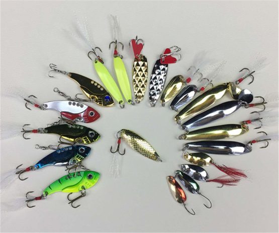 RoseFlower Fishing Lure Kits Mixed Universal Artificial Soft Baits Set Including Spinning Lures, Plastic Worms, Frogs, Single Hooks, Swivels and Tackle Box - Freshwater Saltwater Fishing Equipment - Image 2