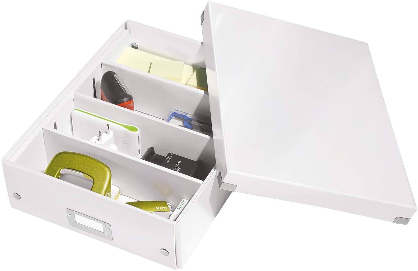 Leitz Organiser Box, Click and Store Range 60580001 - Medium, White - Image 3