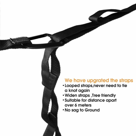 NATUREFUN Ultra-Light Travel Camping Hammock | 300kg Load Capacity,(275 x 140 cm) Breathable,Quick-drying Parachute Nylon | 2 x Premium Carabiners,2 x Nylon Slings Included | Outdoor Indoor Garden - Image 4