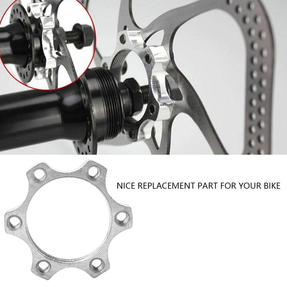 Disc Brake Adapter Alloy Bike Hub Adapter,10PCS 44mm/48mm 6 ycle Aluminium Alloy Freewheel Threaded Hubs Disk Bike Disc Brake Rotor Flange Adapter Replacement Part(44MM) - Image 3