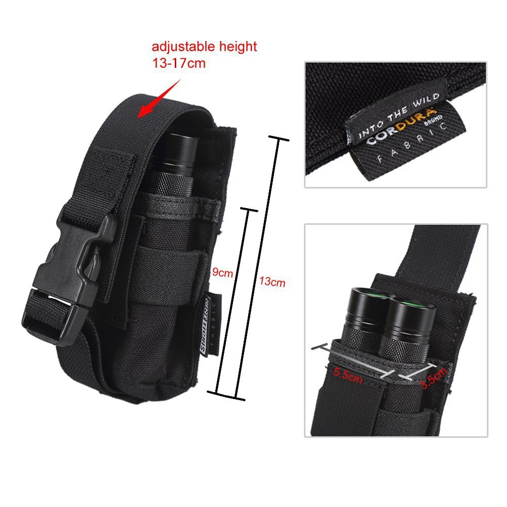 Onetigris Molle Flashlight Holster Torch Belt Holder For Fenix Nitecore 