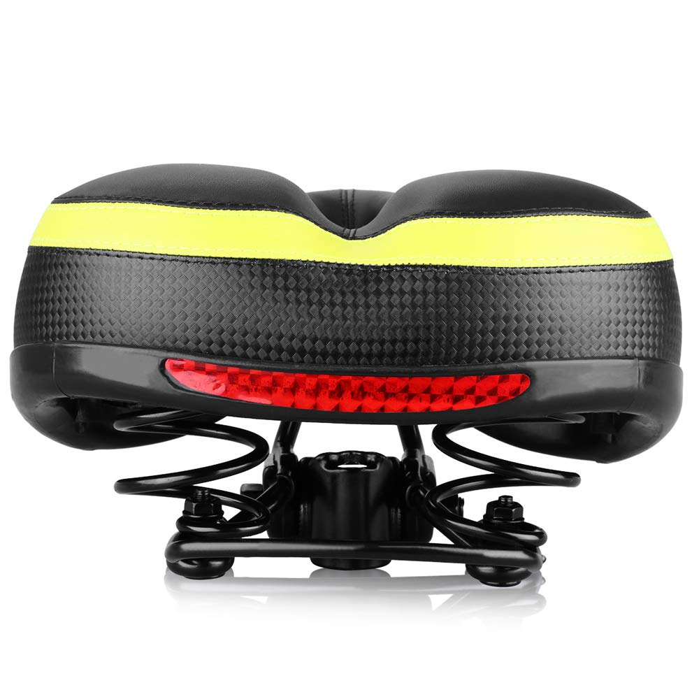 VOANZO Bike Seat Bicycle Saddle, Soft Wide Bike Saddle Bicycle Seat Cushion for MTB Road Gel Comfort Hybrid Cyclists - green - Image 4