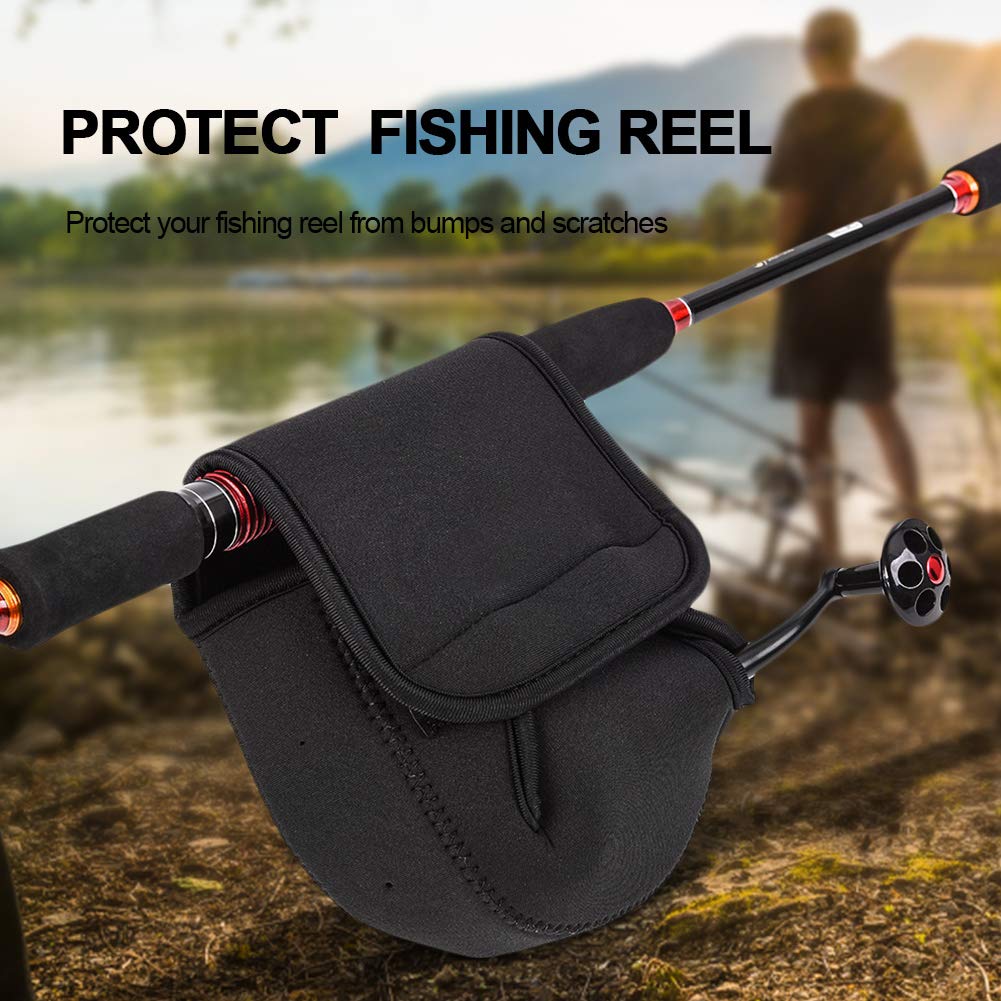 Alomejor Fishing Reel Bag Wheel Bag Reel Bag Fishing Pole Gear Tackle Tool Carry Case Carrier Travel Bag Storage Bag (S) - Image 4