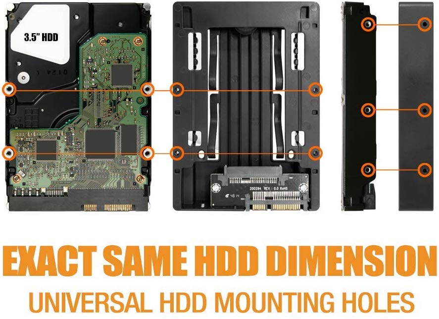 ICY Dock EZConvert Lite MB882SP-1S-3B 2.5-Inch. to 3.5- Inch. ATA SSD/HDD Converter / Mounting Kit, black - Image 2