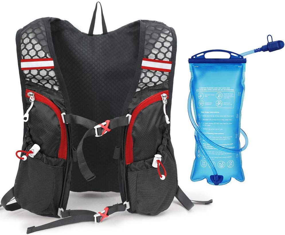 Lixada Lightweight Hydration Backpack 5L Running Backpack Hydration Backpack Waterproof and Breathable Large Capacity Outdoor Riding Backpack Lightweight for Running