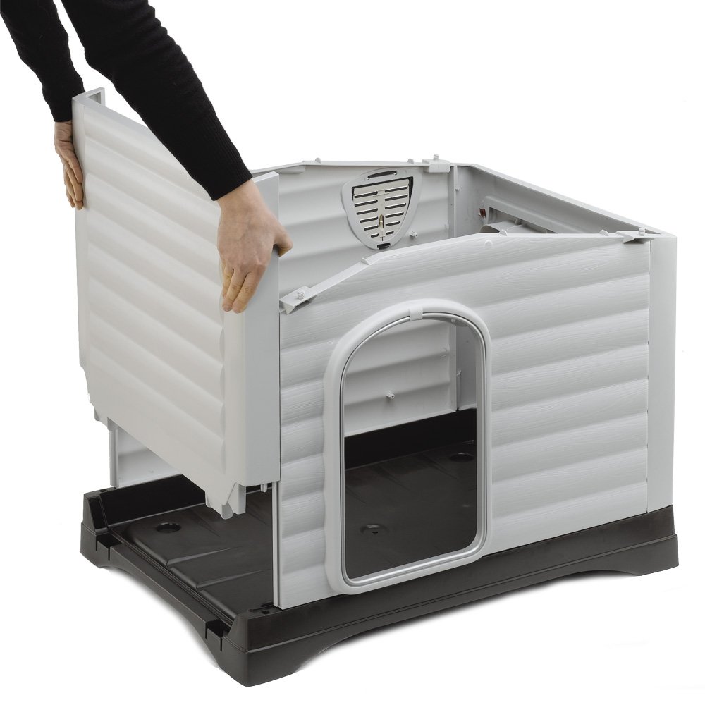 Ferplast Dog Kennel Outdoor DOGVILLA 70, Dog House, Dog Kennel, Opening Side, Draining Bottom, Insulating Base - Image 3