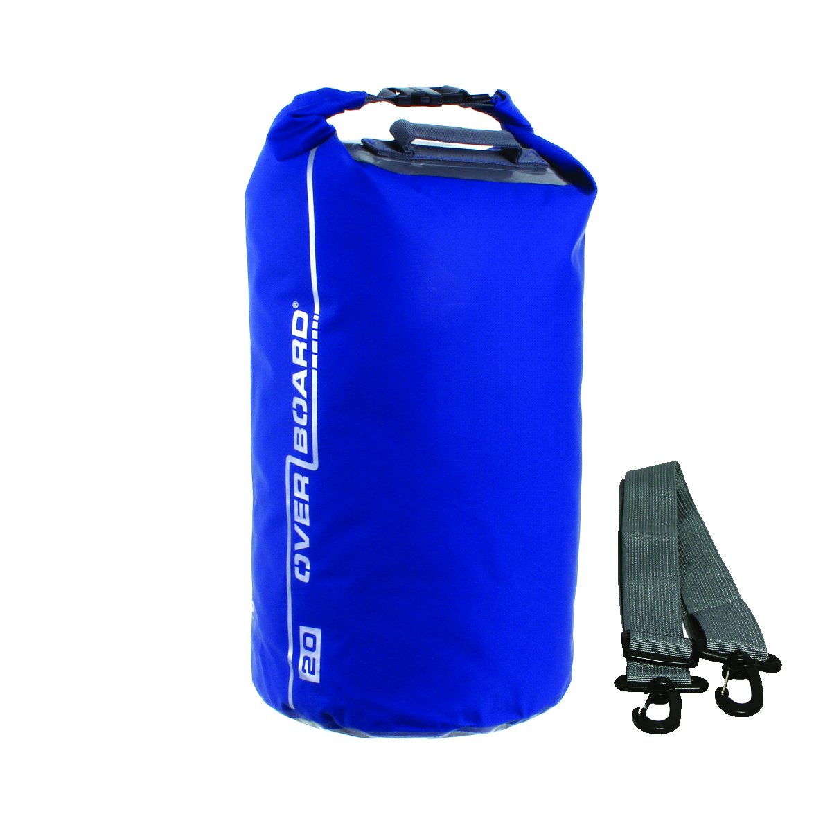 OverBoard 100% Waterproof Dry Tube Bag with Adjustable Shoulder Strap, Blue, 20 Litres