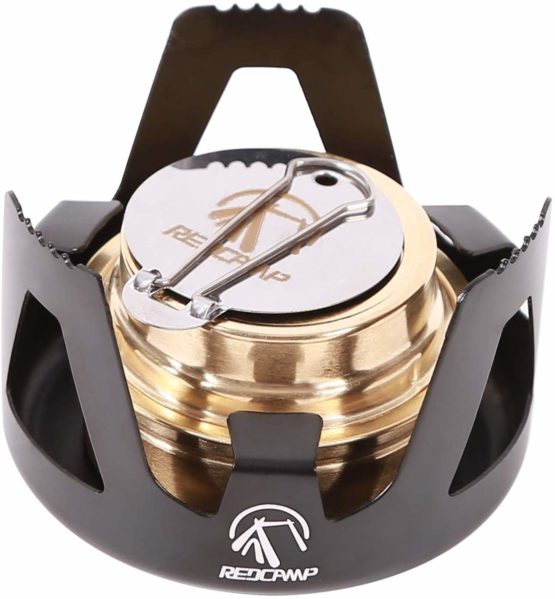 REDCAMP Mini Spirit Burner, Ultralight Portable Alcohol Stove for Backpacking Hiking Outdoor, Small Lightweight Camping Stove for BBQ Cooking Picnic