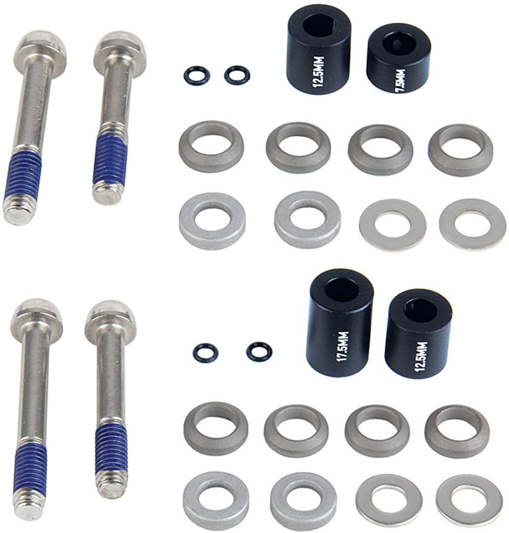 Avid Post Spacer Set Stainless Caliper Mounting Bolts (CPS and Standard), 20 S (Front 180/Rear 160), Black / Black