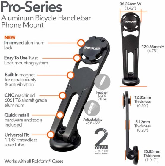 Rokform Unisex's V4 Bike Magnet Mount, Black, One Size - Image 2
