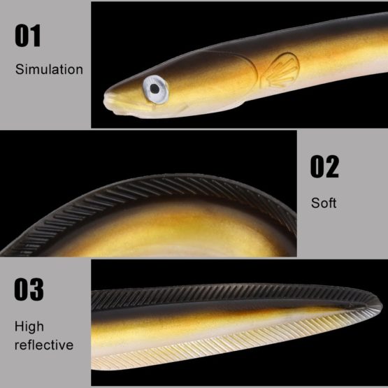 Soft Artificial Sea Eel Fishing Bait Fishing Lure for Saltwater Freshwater Fishing - Image 3
