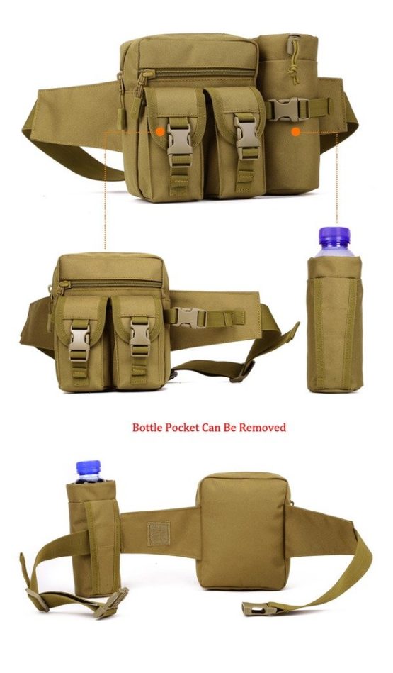 YUHAN Hiking Waistpacks Outdoors Tactical Waist Pack Pouch Water Bottle Pocket Holder Molle Hip Belt Bag - Image 4